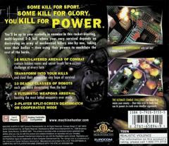 Back Cover | Machine Hunter Playstation