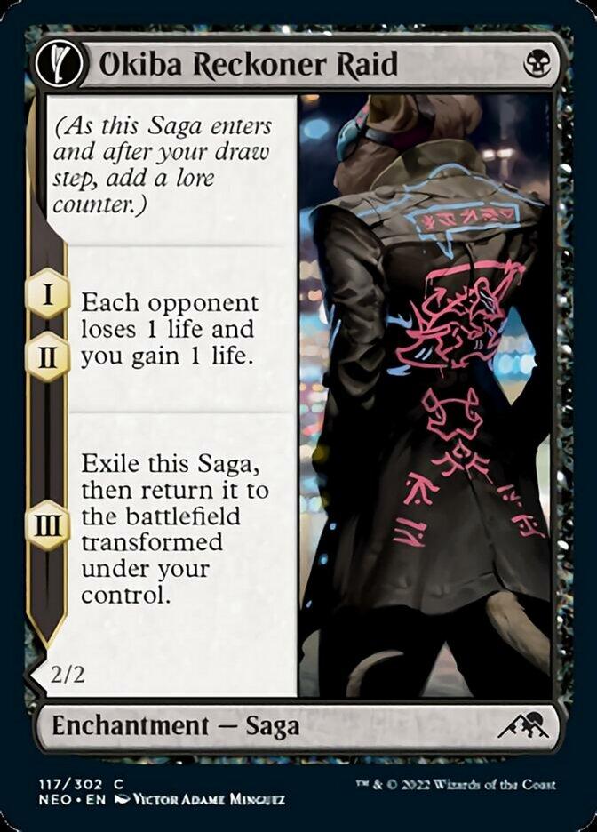 Okiba Reckoner Raid // Nezumi Road Captain #117 Magic Kamigawa: Neon Dynasty