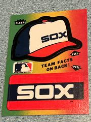 Sox Team Hat | Chicago White Sox Baseball Cards 1987 Fleer Team Stickers