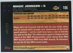 Back Side | Magic Johnson [Refractor] Basketball Cards 2007 Topps Chrome