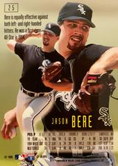 Rear | Jason Bere Baseball Cards 1995 Emotion