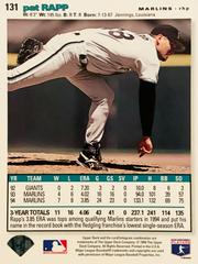 Rear | Pat Rapp Baseball Cards 1995 Collector's Choice Se