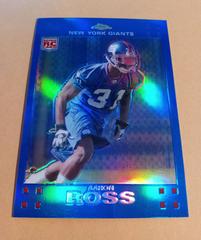 Aaron Ross [Blue Refractor] #TC250 Football Cards 2007 Topps Chrome Prices