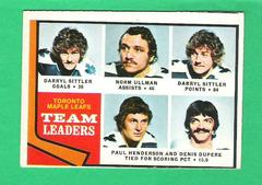 Maple Leafs Leaders Hockey Cards 1974 O-Pee-Chee Prices