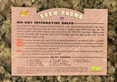 Back | Dan Marino [Super Bowl XXX Die Cut Interactive] Football Cards 1996 Classic NFL Experience