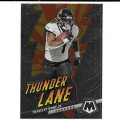 Travis Etienne Jr #TL-TE Football Cards 2023 Panini Mosaic Thunder Lane Prices