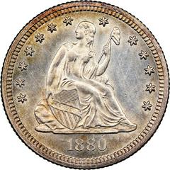1880 [PROOF] Coins Seated Liberty Quarter Prices