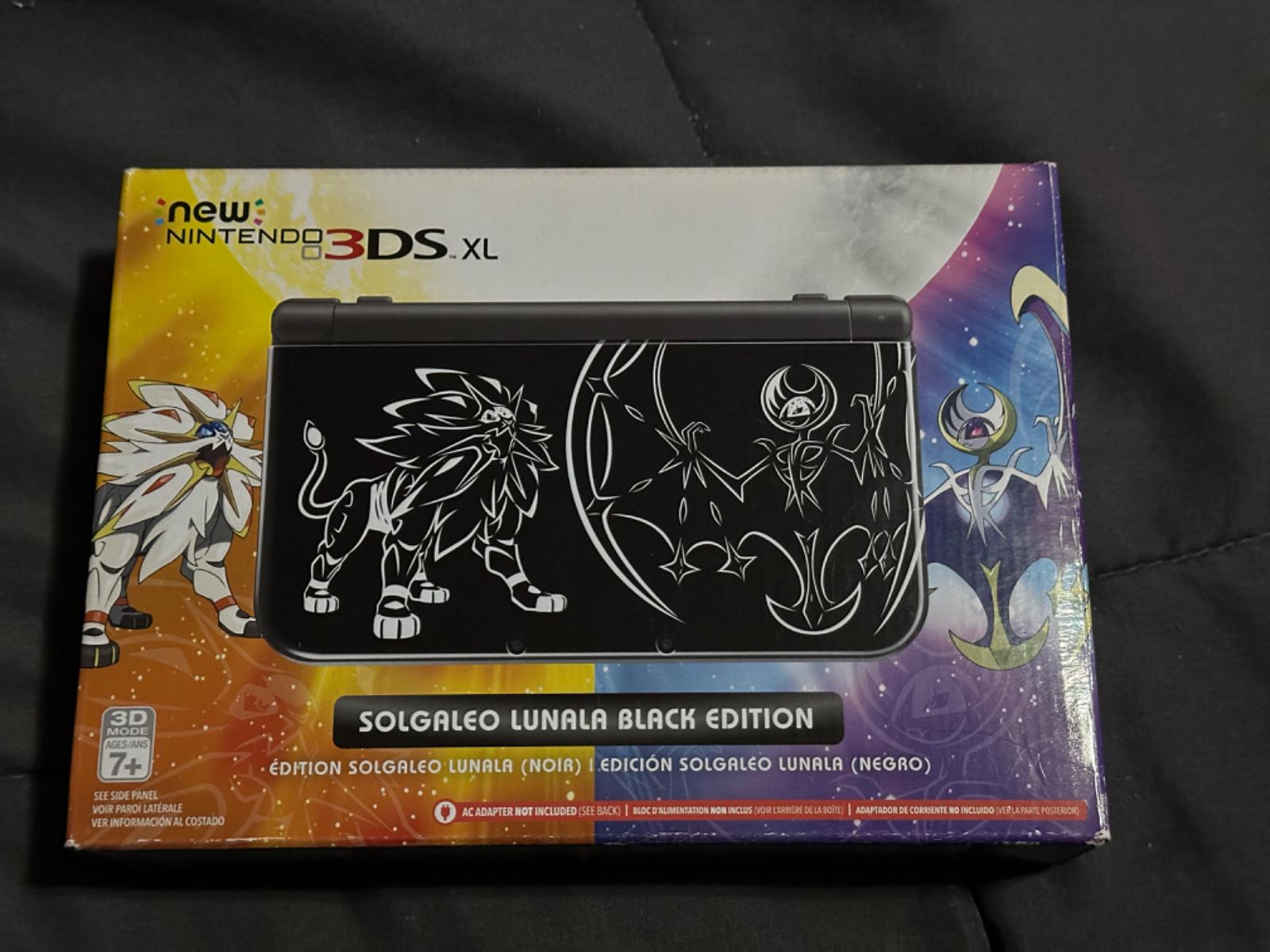 New Nintendo 3DS XL Solgaleo Lunala Black Edition Item only