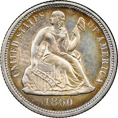 1860 [PROOF] Coins Seated Liberty Dime Prices