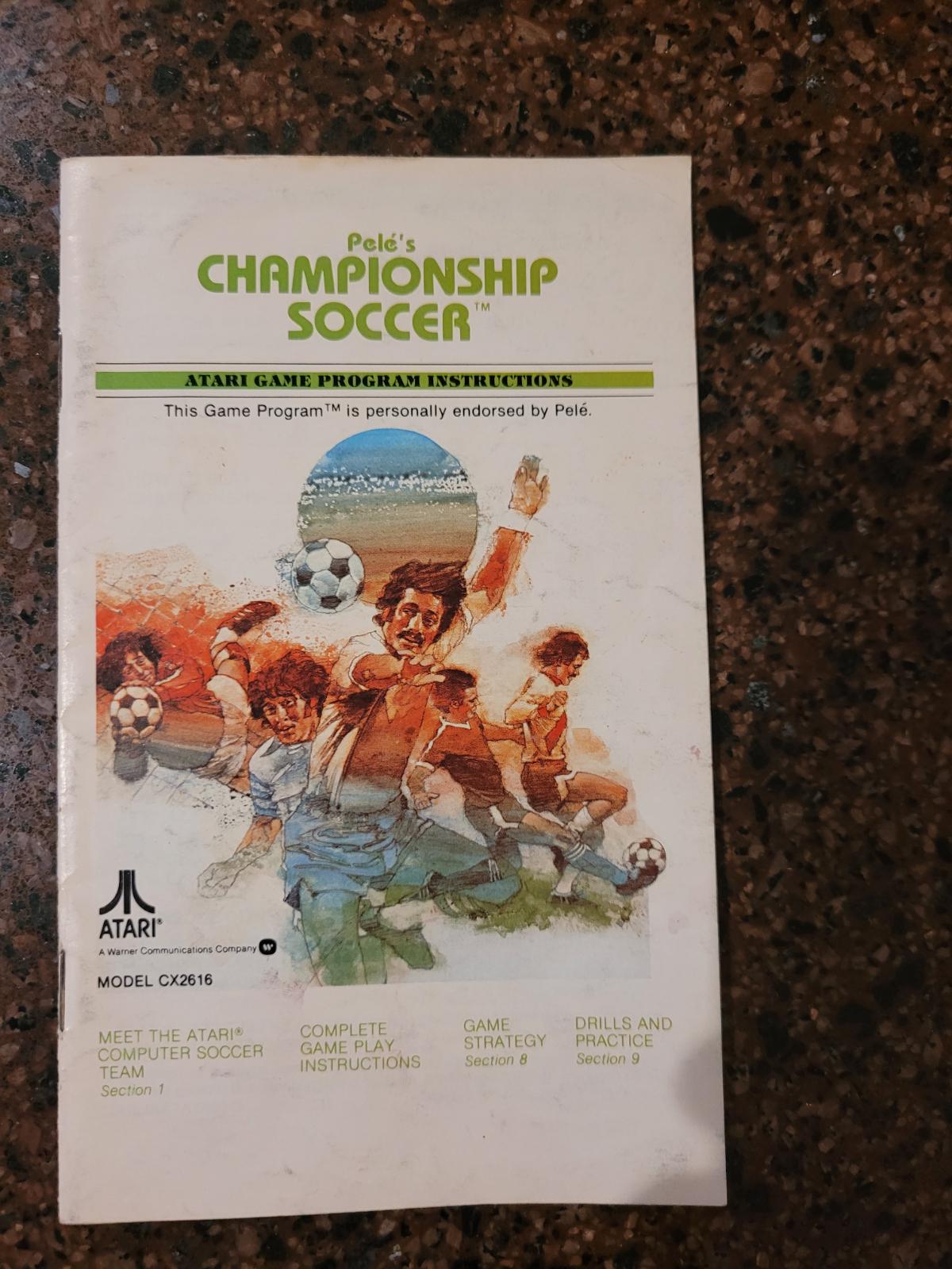 Pele's Soccer Manual only Atari 2600