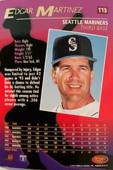 Rear | Edgar Martinez Baseball Cards 1994 Sportflics 2000