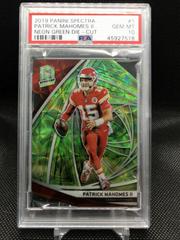 Patrick Mahomes II [Neon Green Die-Cut] #1 Football Cards 2019 Panini Spectra Prices