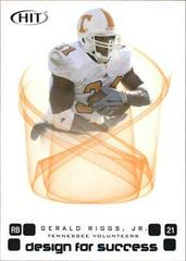 Gerald Riggs [Blue] #D-40 Football Cards 2006 Sage Hit Design for Success Prices