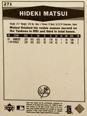 Rear | Hideki Matsui Baseball Cards 2004 Upper Deck Vintage