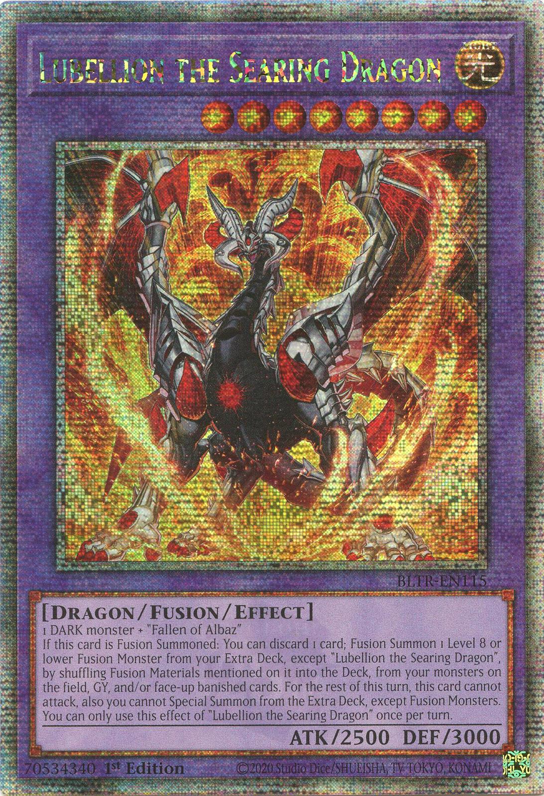 Lubellion the Searing Dragon [Quarter Century Secret Rare] BLTR-EN115 YuGiOh Battles of Legend: Terminal Revenge