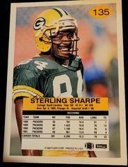 Sterling Sharpe Back Of Card | Sterling Sharpe Football Cards 1992 Fleer