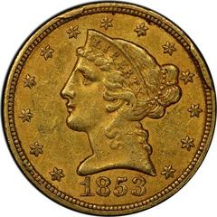 1853 C [WEAK C] Coins Liberty Head Half Eagle Prices