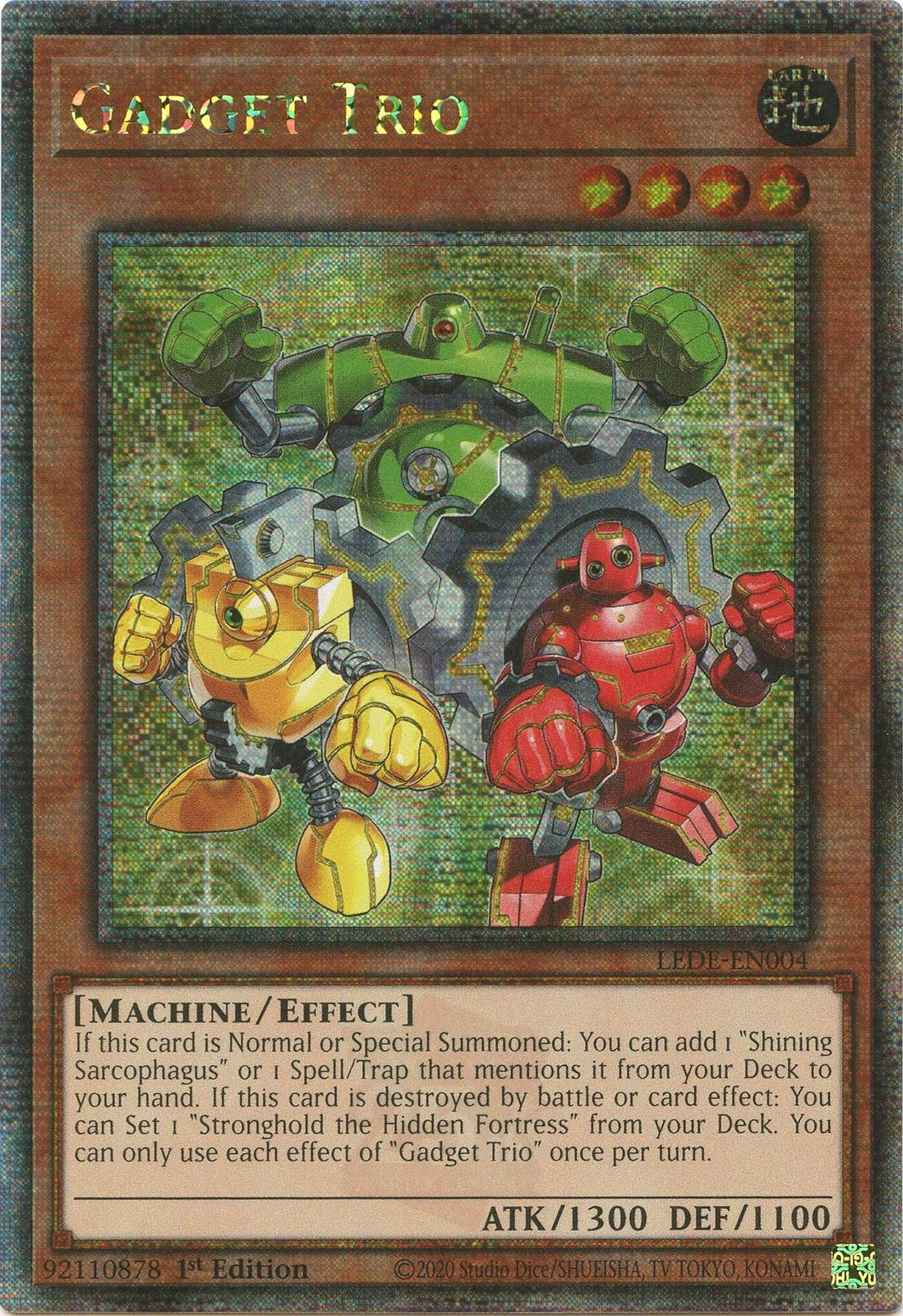 Gadget Trio [Quarter Century Secret Rare] LEDE-EN004 YuGiOh Legacy of Destruction