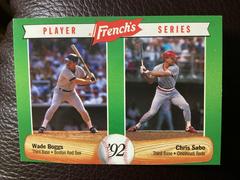 Wade Boggs, Chris Sabo #14 Baseball Cards 1992 French's Prices
