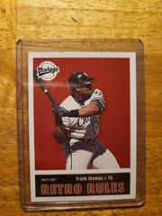 Frank Thomas #R2 Baseball Cards 2001 Upper Deck Vintage Retro Rules Prices