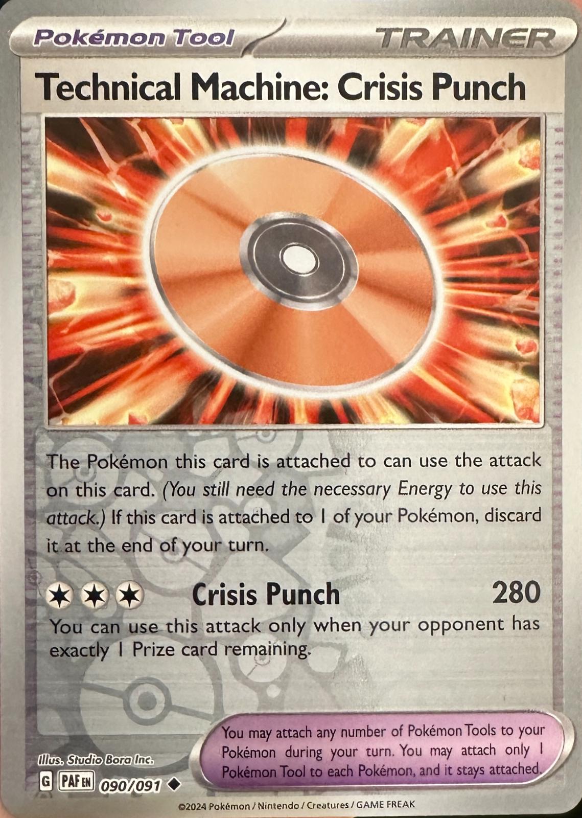 Technical Machine: Crisis Punch [Reverse Holo] #90 Pokemon Paldean Fates