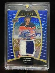 Connor McDavid [Blue Line Autograph Jersey Relic] Hockey Cards 2019 Upper Deck Allure Prices