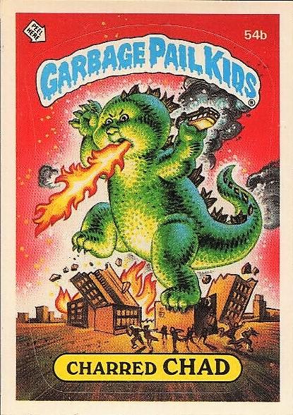 Charred CHAD #54b 1985 Garbage Pail Kids