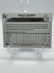 Back Of Card | Brady Singer Baseball Cards 2022 Topps