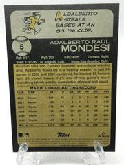Back Of Card | Adalberto Mondesi Baseball Cards 2022 Topps Heritage