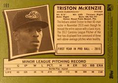 Rear | Triston McKenzie Baseball Cards 2020 Topps Heritage Minor League