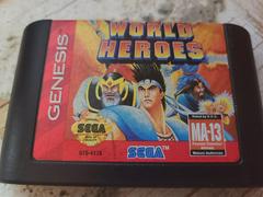 Cartridge (Front) | World Heroes Sega Genesis