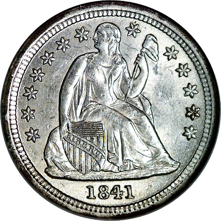 1841 [PROOF] Coins Seated Liberty Dime