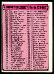 Checklist 133-264 Hockey Cards 1974 O-Pee-Chee Prices