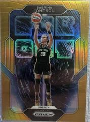 Sabrina Ionescu [Gold] Basketball Cards 2022 Panini Prizm WNBA Far Out Prices