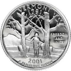 2001 P [VERMONT] Coins State Quarter Prices