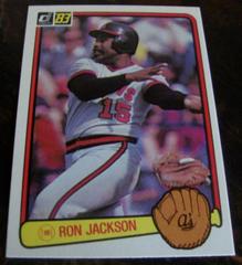 Ron Jackson [A's in Glove] #639 Baseball Cards 1983 Donruss Prices