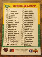 Reverse | Barry Bonds [Checklist 81-120] Baseball Cards 1994 Upper Deck Fun Packs