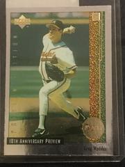 Greg Maddux #1 of 60 Baseball Cards 1998 Upper Deck 10th Anniversary Preview Prices