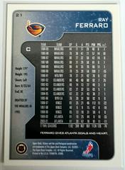 Backside | Ray Ferraro Hockey Cards 2001 Upper Deck Victory
