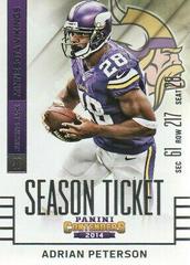 Adrian Peterson Football Cards 2014 Panini Contenders Prices