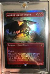 Front | Ancient Copper Dragon [Borderless Foil] Magic Commander Legends: Battle for Baldur's Gate