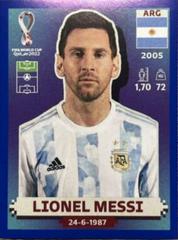 Lionel Messi [Blue] #ARG20 Soccer Cards 2022 Panini World Cup Qatar Stickers US Edition Prices