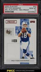 Peyton Manning [Red Proof] #42 Football Cards 2007 Playoffs NFL Prices