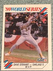 Dave Stewart-Oakland’s M.V.P #8 Baseball Cards 1990 Fleer World Series Prices