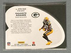Back Of Card | Davante Adams Football Cards 2021 Panini Playoff Behind the Numbers