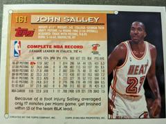 John Salley Rear | John Salley Basketball Cards 1993 Topps
