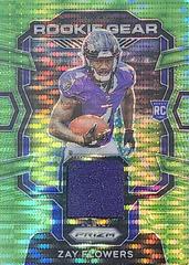 Zay Flowers [Green] #RG-ZF Football Cards 2023 Panini Prizm Rookie Gear Prices