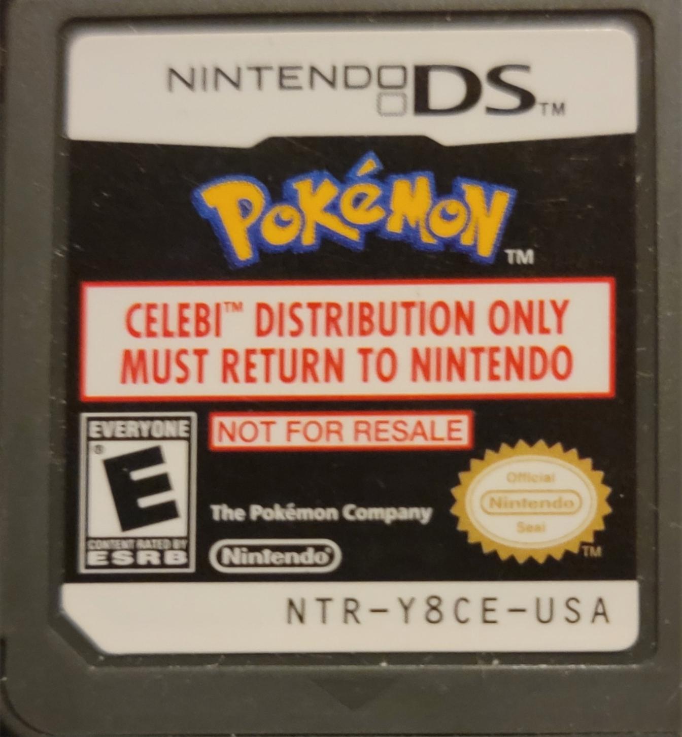 Pokemon Celebi Distribution Cartridge Nintendo DS