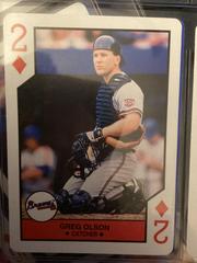 Greg Olson [2 of Diamonds] Baseball Cards 1990 U.S. Playing Card All Stars Prices