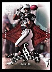 Jerry Rice Football Cards 2003 Upper Deck Sweet Spot Prices